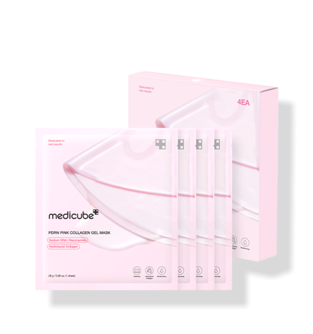 PDRN Pink Collagen Gel Mask Pack 4 x
