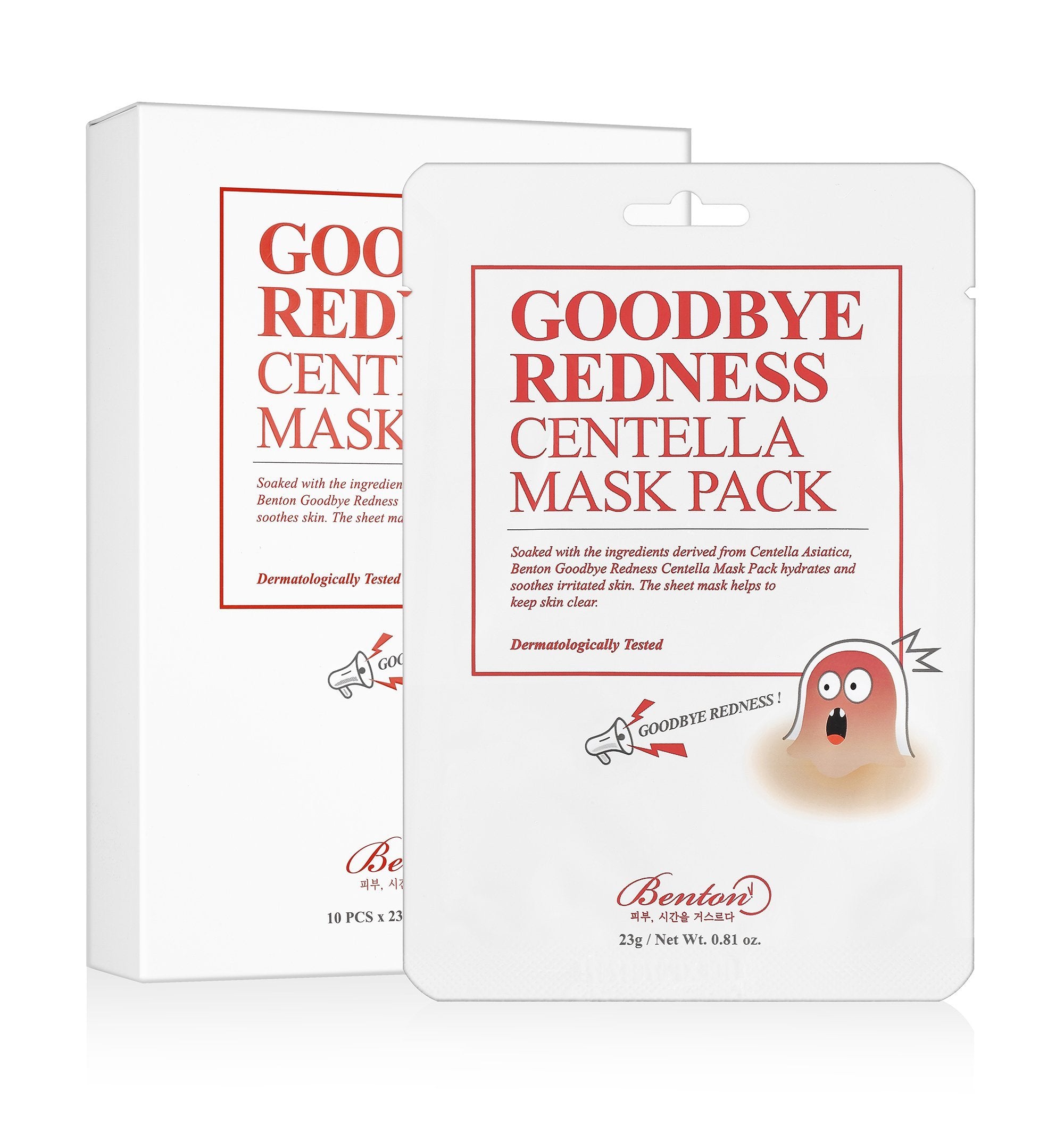 Benton Goodbye Redness Centella Sheet Mask X 10ea