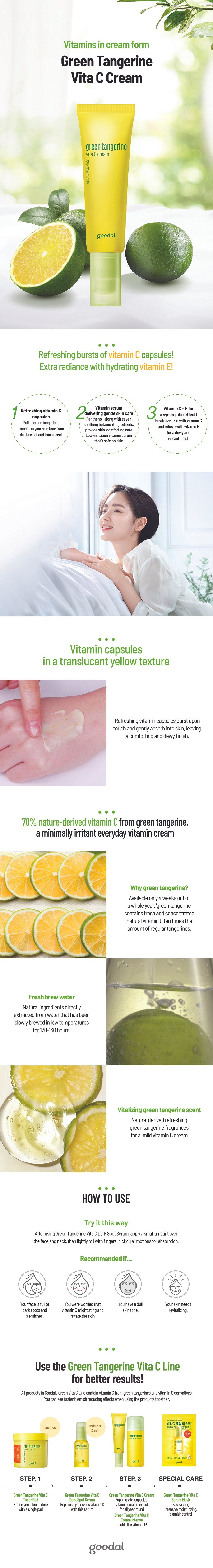 goodal Green Tangerine Vita C Cream Intense 50ml Set